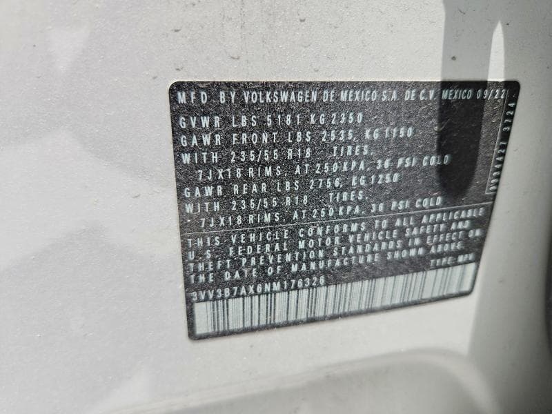 2022 VOLKSWAGEN TIGUAN SE 13