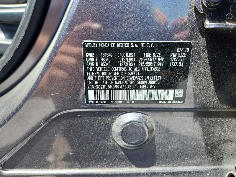 2019 HONDA HR-V 12