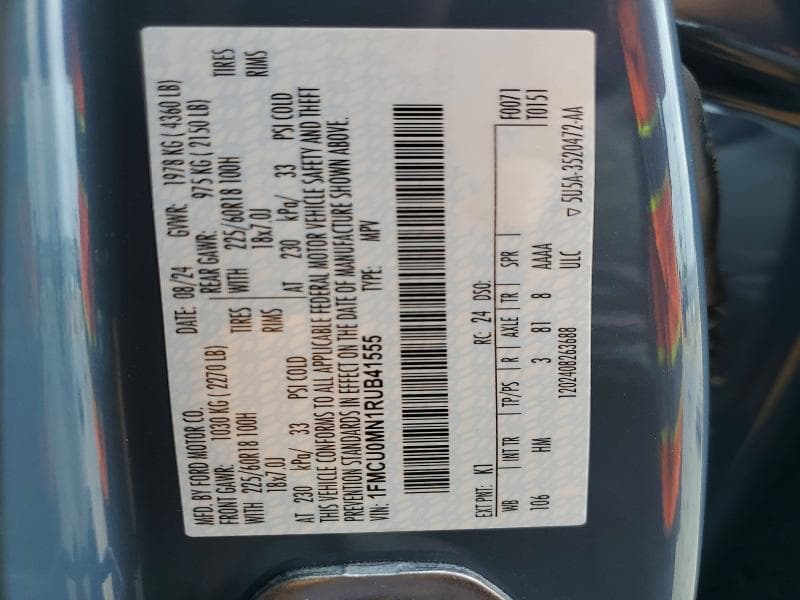 2024 FORD ESCAPE ST LINE 14