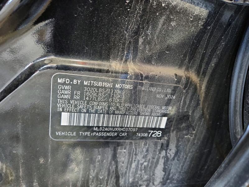 2024 MITSUBISHI MIRAGE ES 12