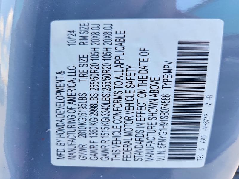 2025 HONDA PILOT BLACK 12