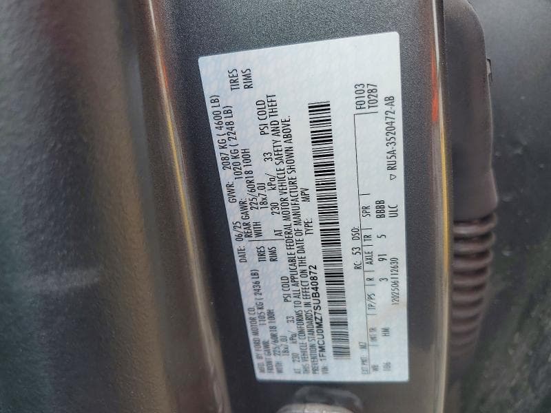 2025 FORD ESCAPE ST LINE 12
