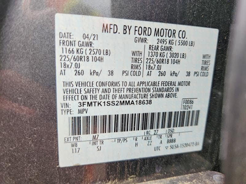 2021 FORD MUSTANG MACH-E SELECT 13