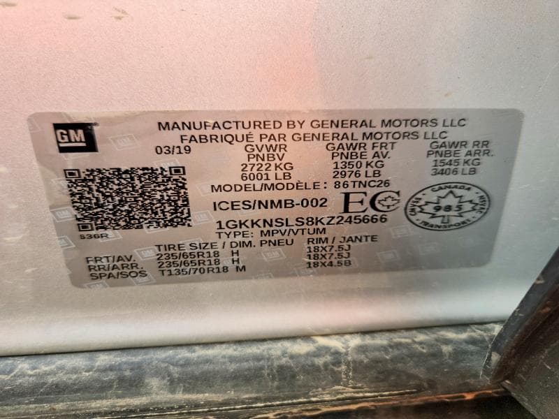 2019 GMC ACADIA SLE 13