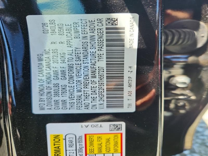 2026 HONDA CIVIC SPORT 12
