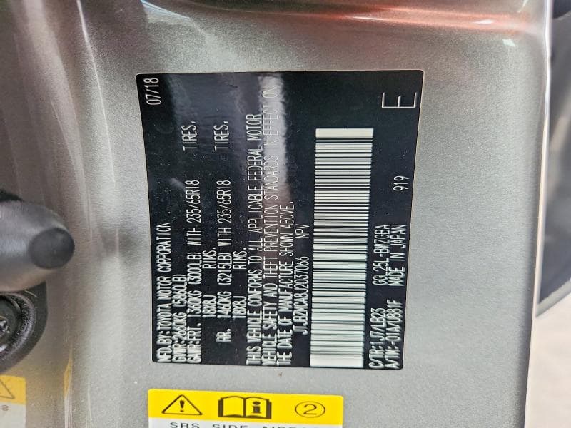 2018 LEXUS RX 350 BASE 12