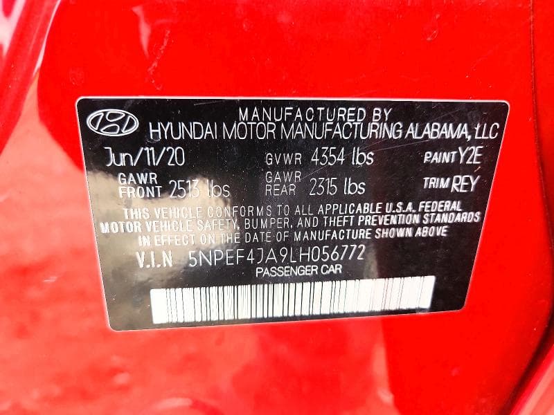 2020 HYUNDAI SONATA SEL 12