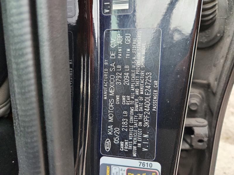 2020 KIA FORTE LXS 12