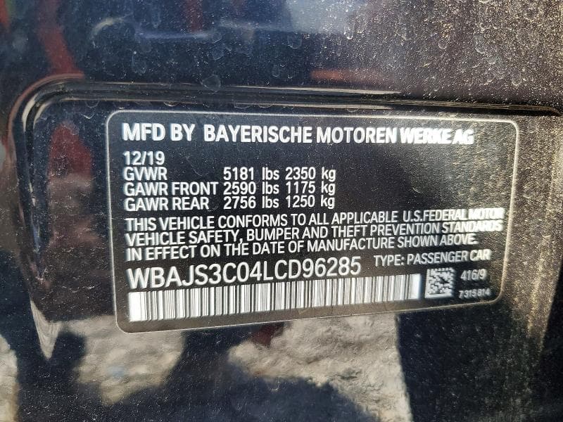 2020 BMW 540 XI 12