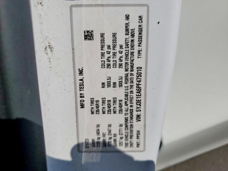 2023 TESLA MODEL 3 12