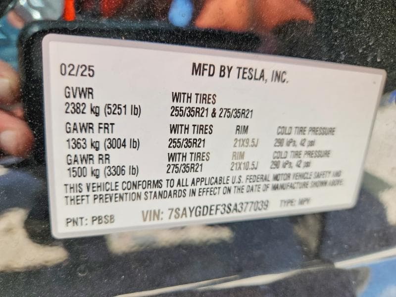 2025 TESLA MODEL Y 13