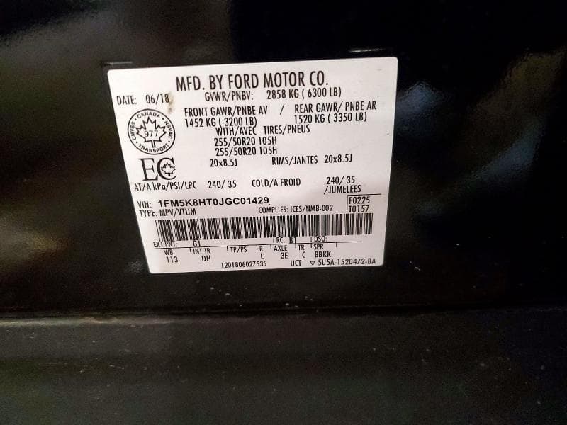 2018 FORD EXPLORER PLATINUM 14