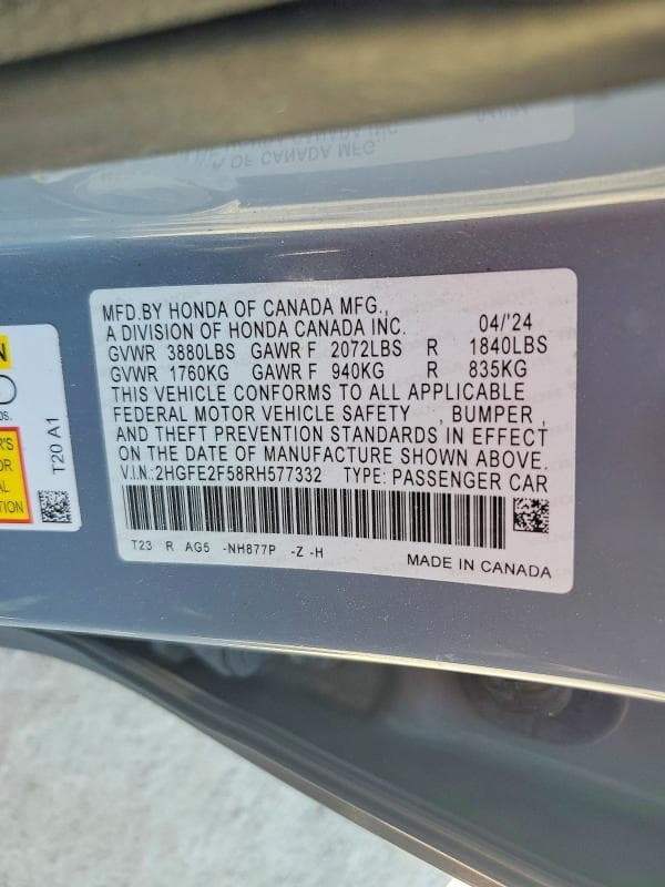 2024 HONDA CIVIC SPORT 13
