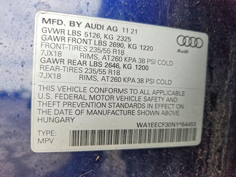 2022 AUDI Q3 PREMIUM PLUS S LINE 45 14