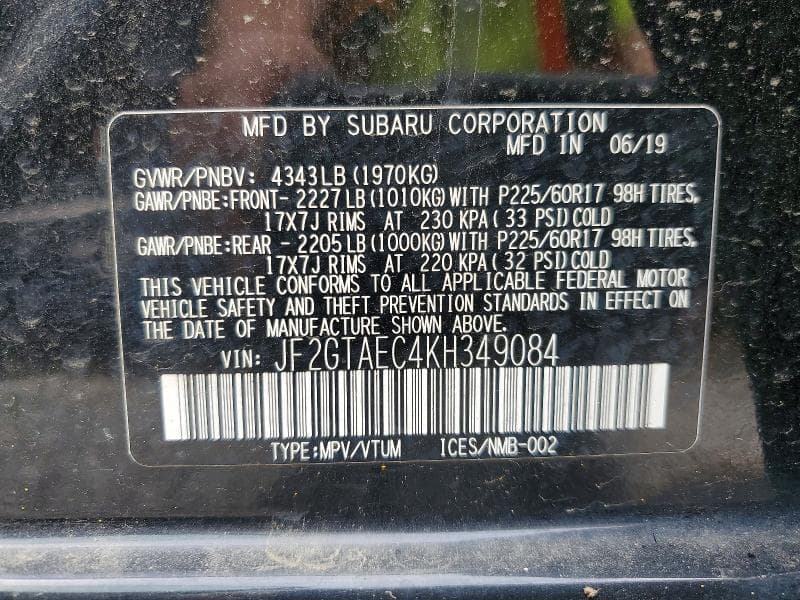 2019 SUBARU CROSSTREK PREMIUM 13