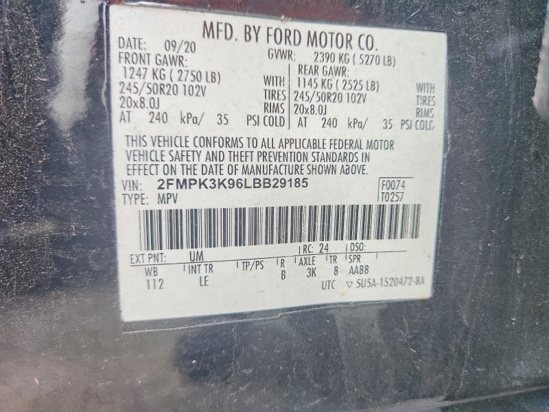 2020 FORD EDGE TITANIUM 14