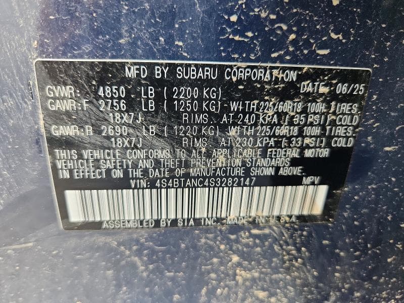 2025 SUBARU OUTBACK LIMITED 14