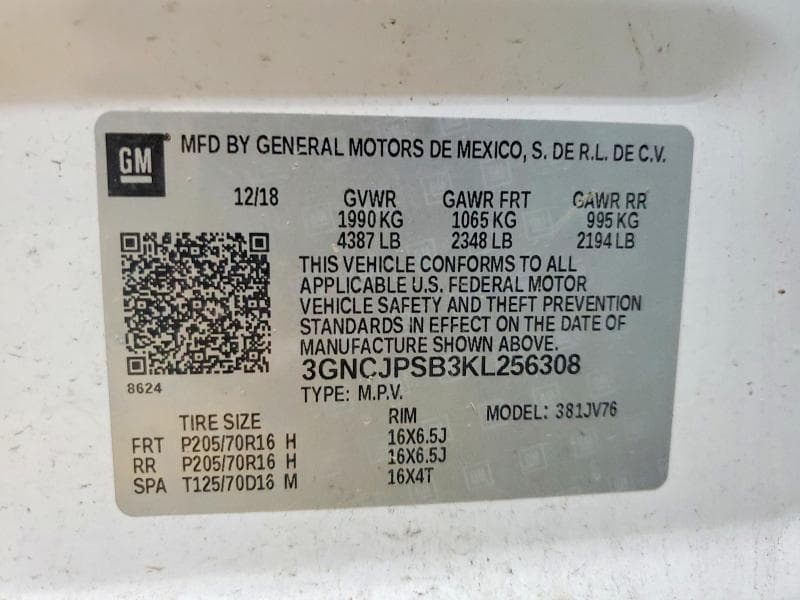 2019 CHEVROLET TRAX 1LT 12