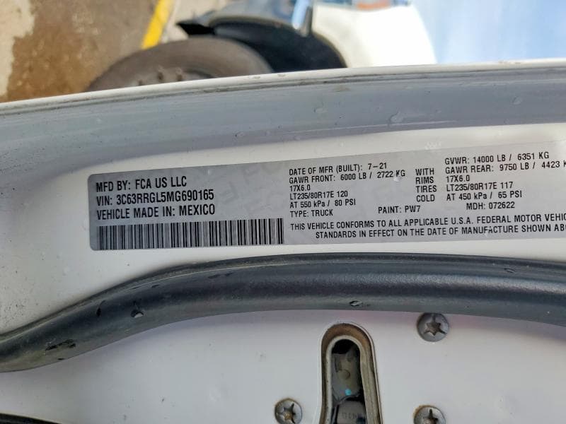 2021 RAM 3500 TRADESMAN 12
