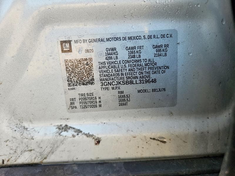 2020 CHEVROLET TRAX LS 12
