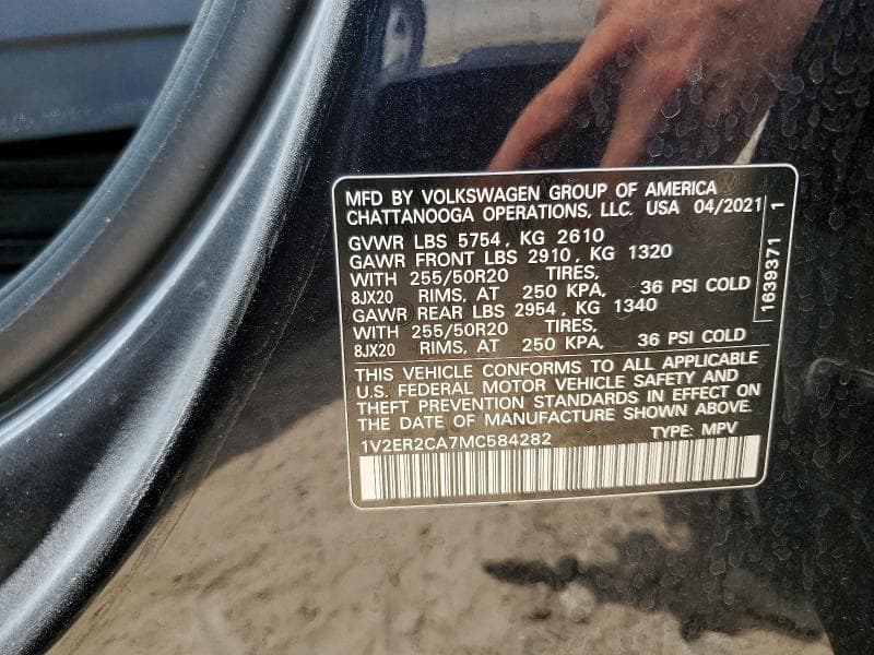 2021 VOLKSWAGEN ATLAS SEL 13