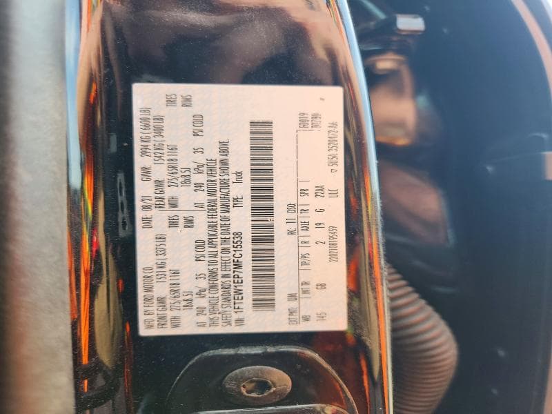 2021 FORD F150 SUPERCREW 12