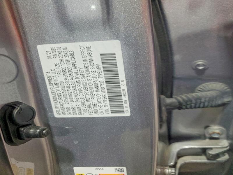 2021 HONDA PILOT SE 12