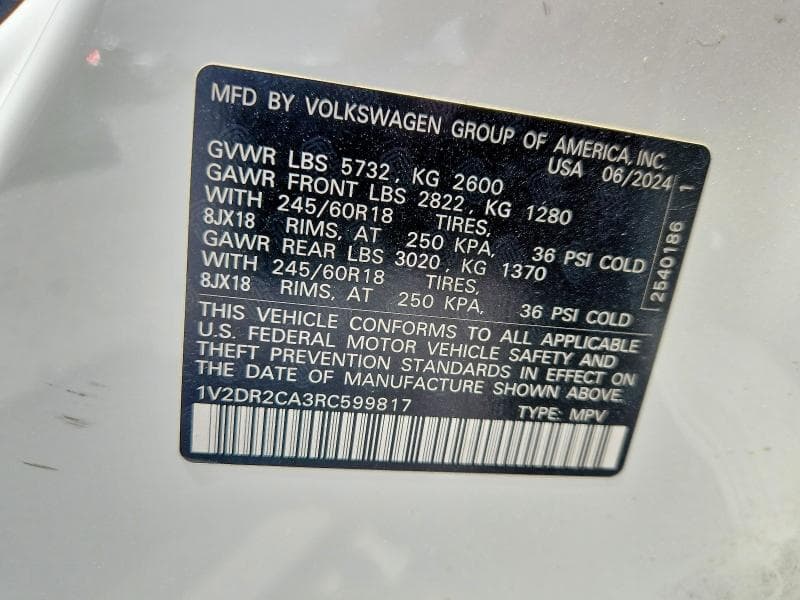 2024 VOLKSWAGEN ATLAS SE 14