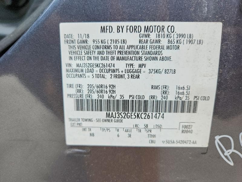 2019 FORD ECOSPORT SE 13