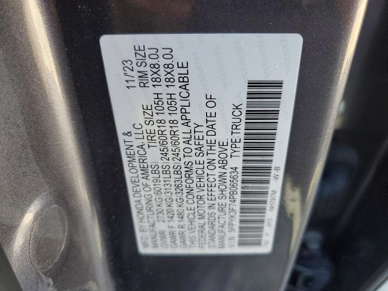 2023 HONDA RIDGELINE RTL-E 12