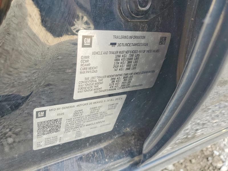 2021 GMC SIERRA K1500 ELEVATION 12