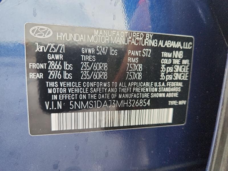 2021 HYUNDAI SANTA FE SE 13