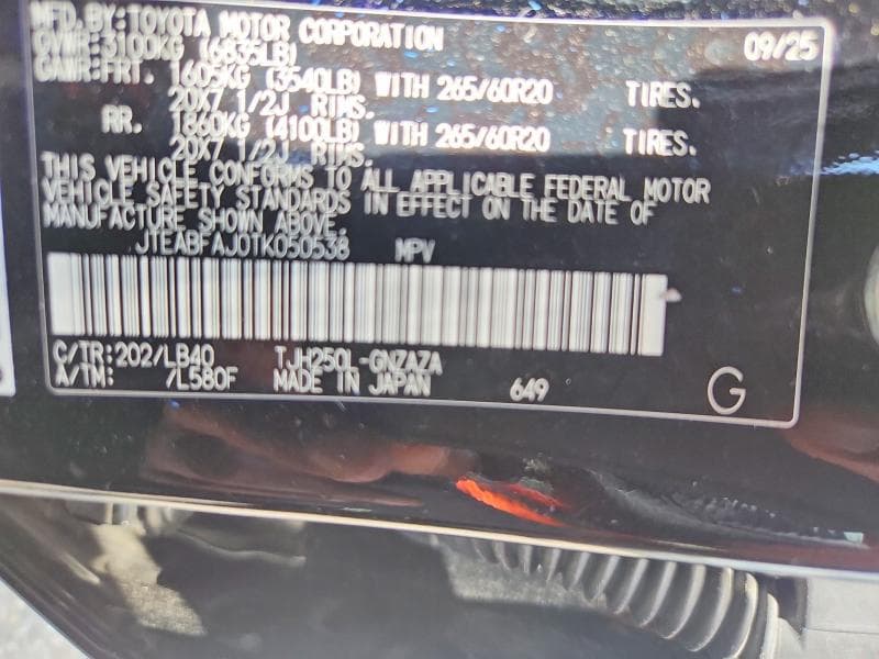 2026 TOYOTA LAND CRUISER BASE 14