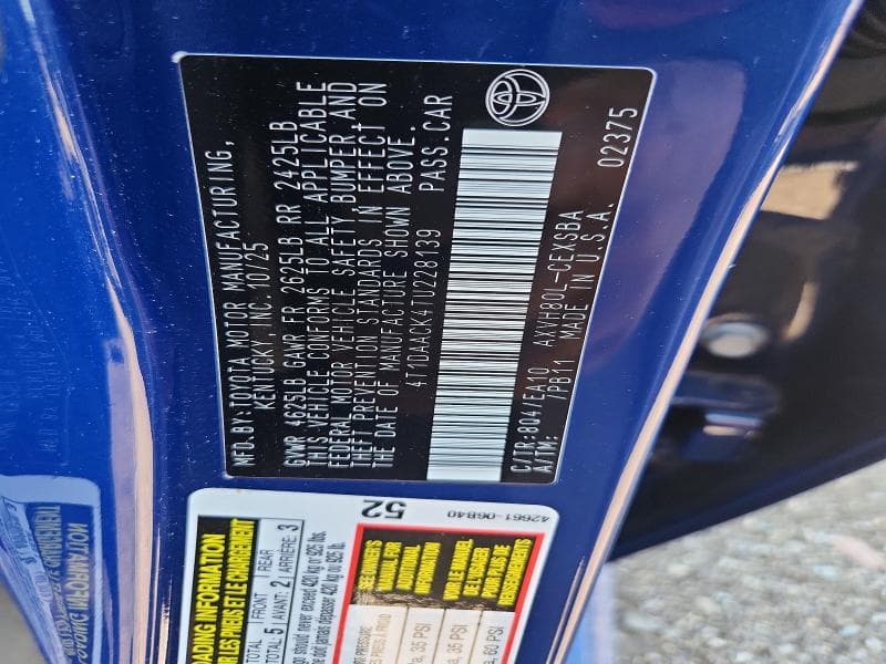 2026 TOYOTA CAMRY SE 12