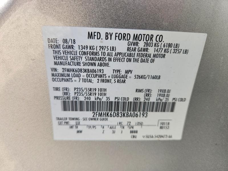 2019 FORD FLEX LIMITED 13