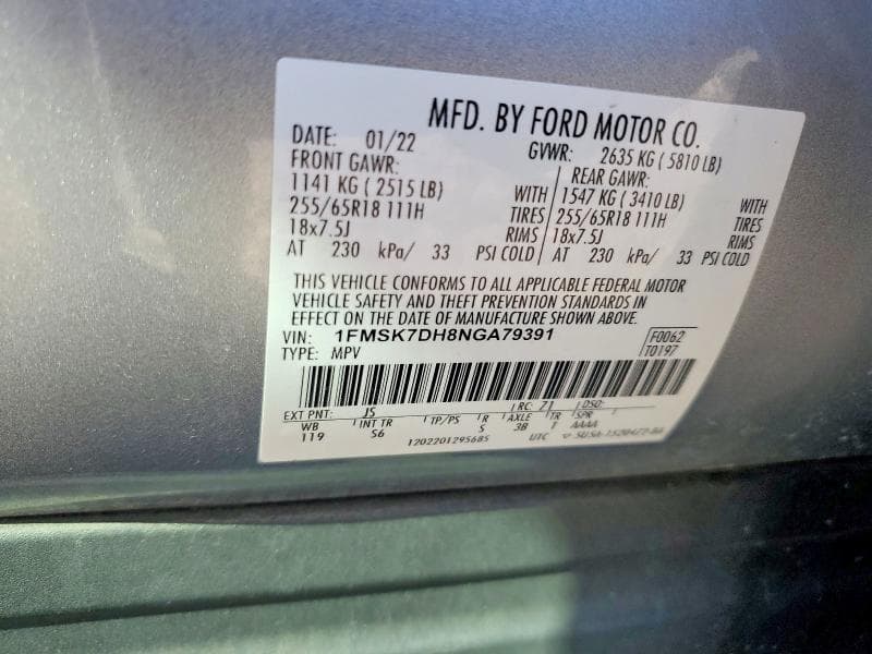 2022 FORD EXPLORER XLT 12