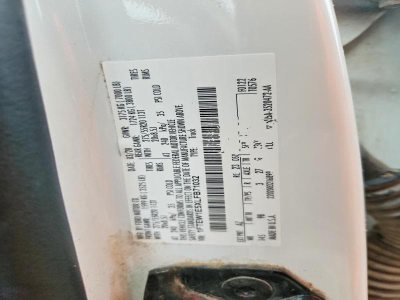 2020 FORD F150 SUPERCREW 12