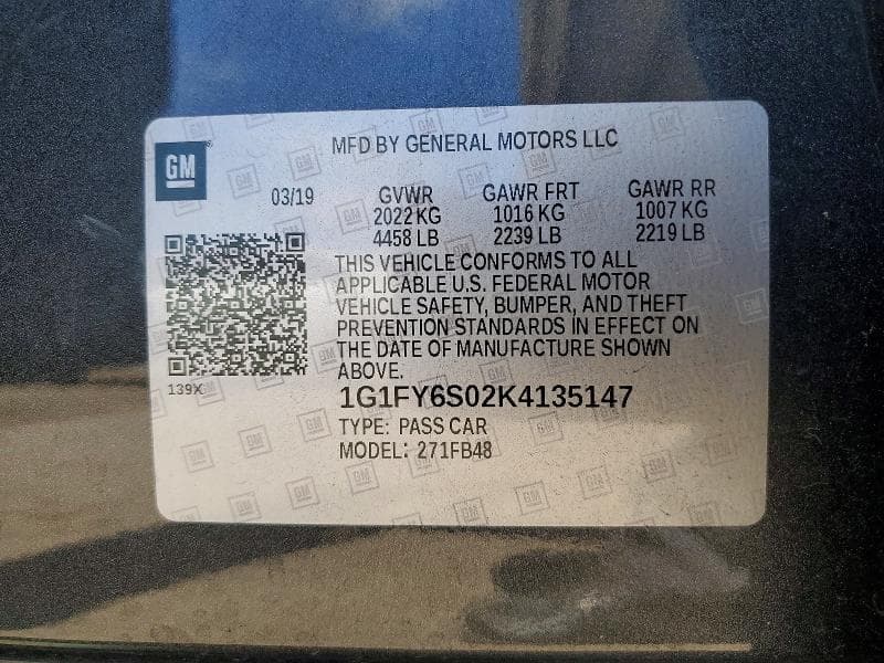 2019 CHEVROLET BOLT EV LT 12
