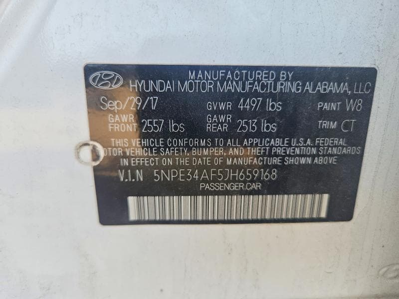 2018 HYUNDAI SONATA LIMITED 13