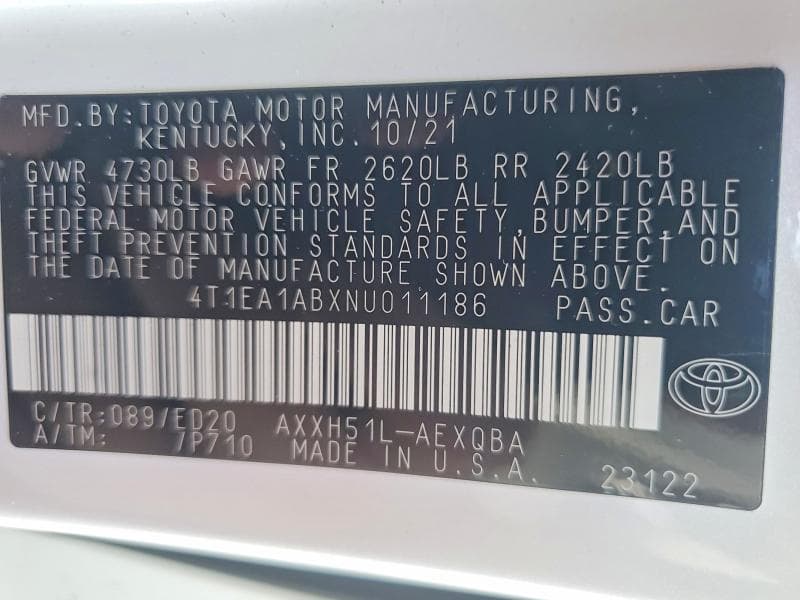 2022 TOYOTA AVALON NIGHT SHADE 13