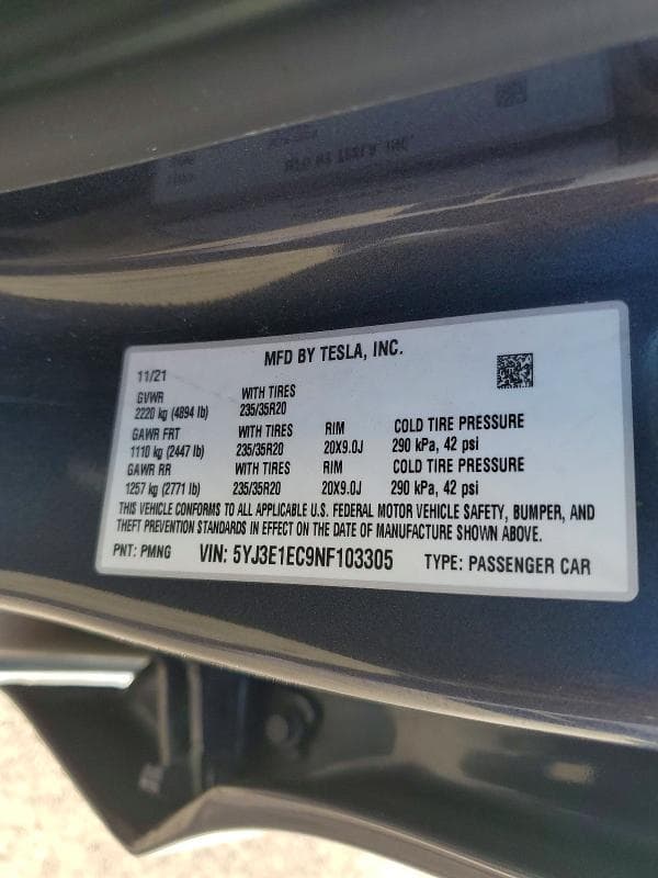 2022 TESLA MODEL 3 12