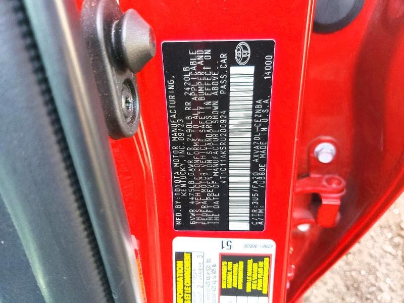 2024 TOYOTA CAMRY LE 12