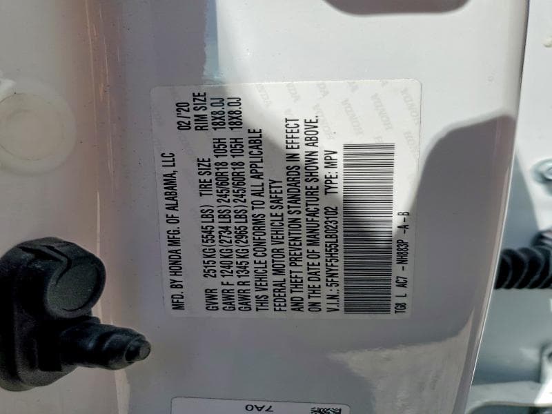 2020 HONDA PILOT EXL 14