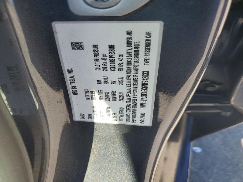 2022 TESLA MODEL 3 12