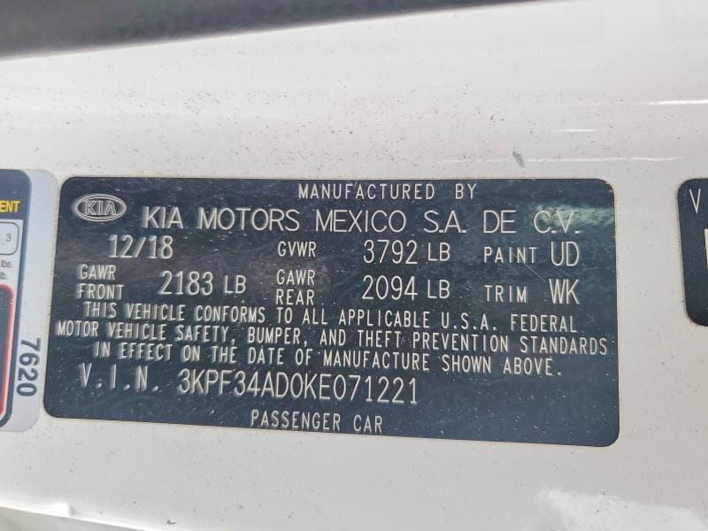 2019 KIA FORTE S 12