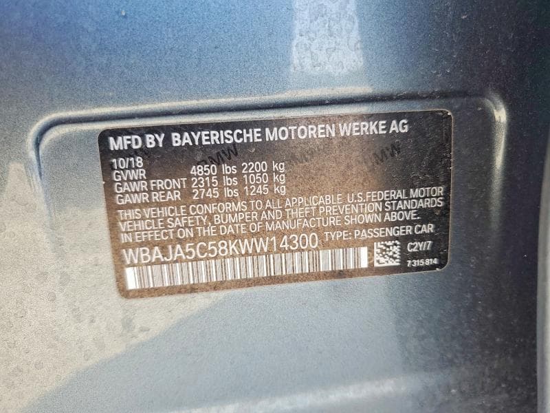 2019 BMW 530 I 12