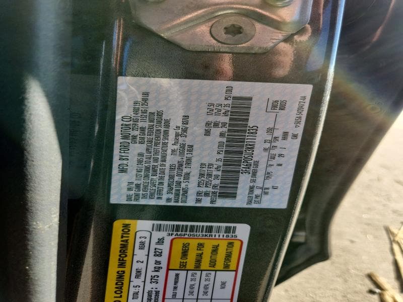 2019 FORD FUSION TITANIUM 12
