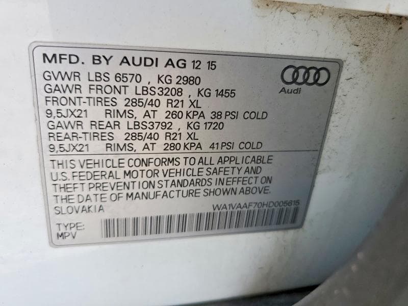2017 AUDI Q7 PRESTIGE 13