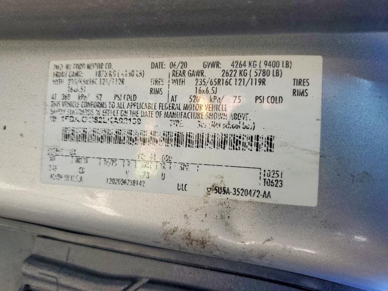 2020 FORD TRANSIT T-350 13