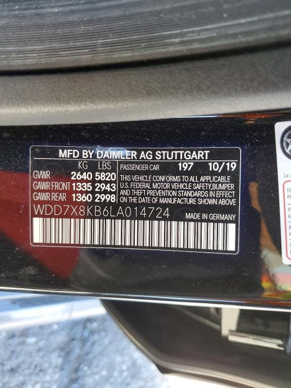 2020 MERCEDES-BENZ AMG GT 12